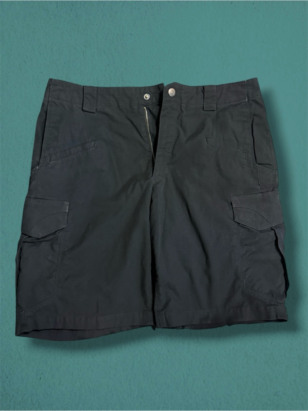 5.11 Tactical Black Cargo Shorts - Utility Pocket Design